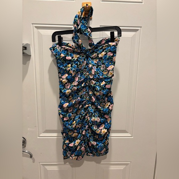 NWT* More to Come Maggie Twist Mini Dress in Blue Floral - Women's small - Picture 2 of 5